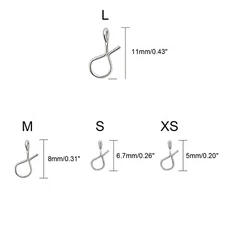 100pcs Fly Fishing Speed Clips Quick Change No Knot Snaps Stainless Steel Clips