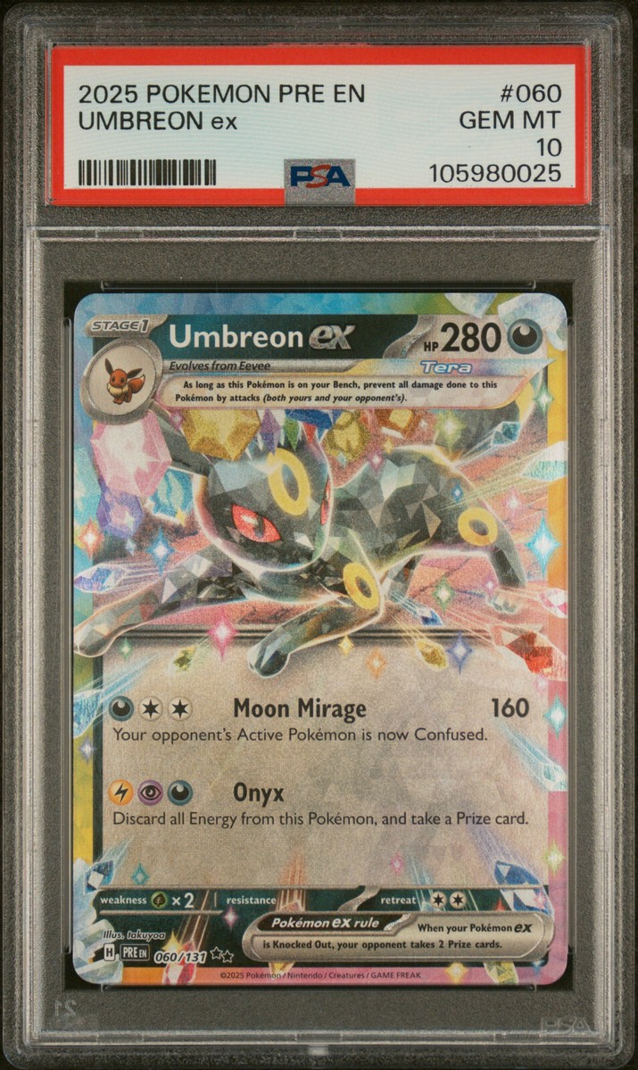 ポケモンカードゲーム Psa 10 Umbreon ex PSA 10 Gem Mint🔥🔥Umbreon ex Prismatic Evolutions 161/131