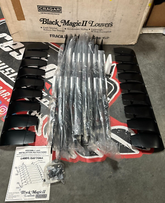 Plymouth Laser / Dodge Daytona Rear Window Louvers Cragar Black