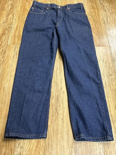 Vintage 1998 Levis 505 Regular Fit Straight Leg Raw Denim W38 L30 - Picture 2 of 11
