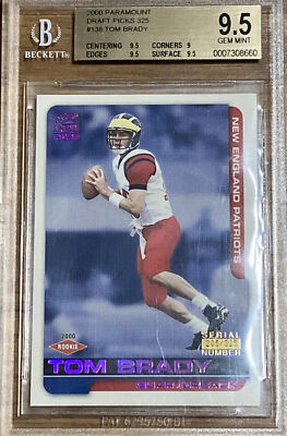 2000 Pacific Paramount Draft Picks TOM BRADY #138 Numbered
