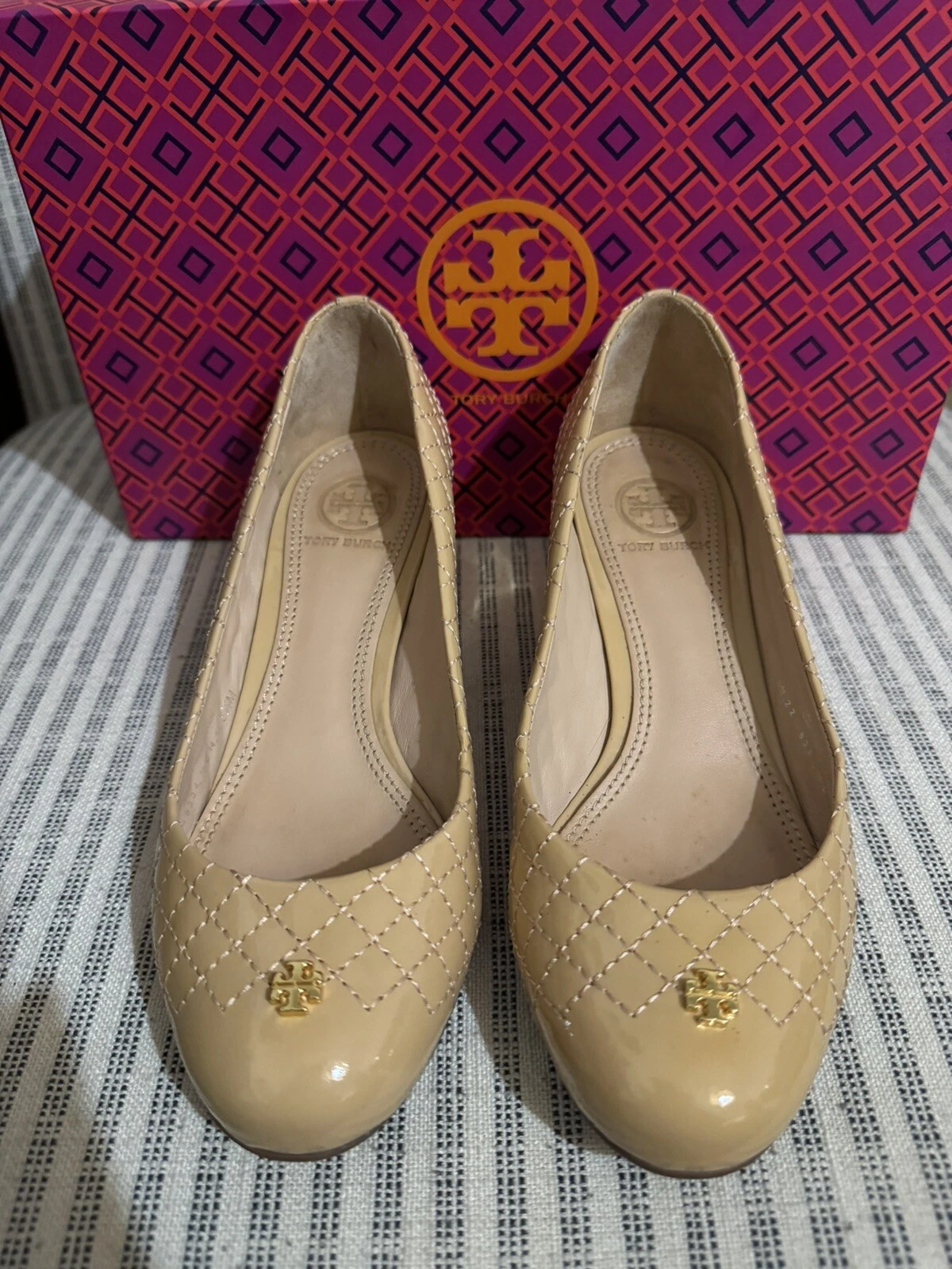 TORY BURCH Kent pompa rovere chiaro taglia 5 5 US