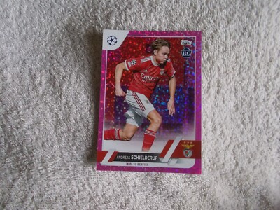Topps CL 23 Soccer Football ''ANDREAS SCHJELDERUP'' #170 Benfica Trading Card PINK