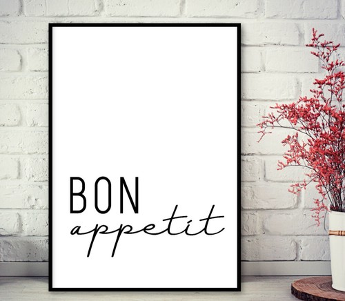 Kitchen Prints Wall Art Poster Minimalist. Quality Home Picture Quotes Print - Picture 45 of 82