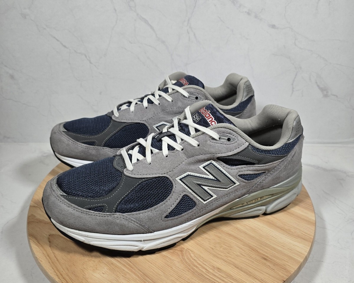 New Balance 990v3 Men Sz 13 4E Grey Navy Made In USA M990NG3