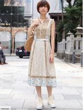 Marc By Marc Jacobs XS Sleeveless Button Front Floral Print Midi Dress Silk Boho