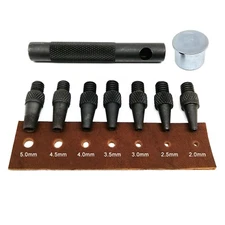 Leather Strap Belt Bag Clothing 7 in 1 2-5mm Round Hole Punch Tool Hollow Cutter