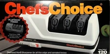 CHEF'S CHOICE 120 PLATINUM EDGE SELECT DIAMOND HONE ELECTRIC SHARPENER PLUS