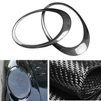 1Pair Headlight Frame Cover Trim For Porsche 911 997 GT3 2005-2010 Carbon Fiber (For: Porsche 911 GT3)