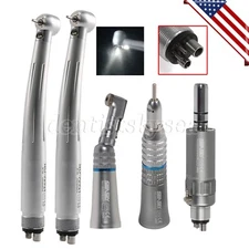 Dental LED Fiber Optic E-Generator High Speed/Low Speed Handpiece 4Holes PDM