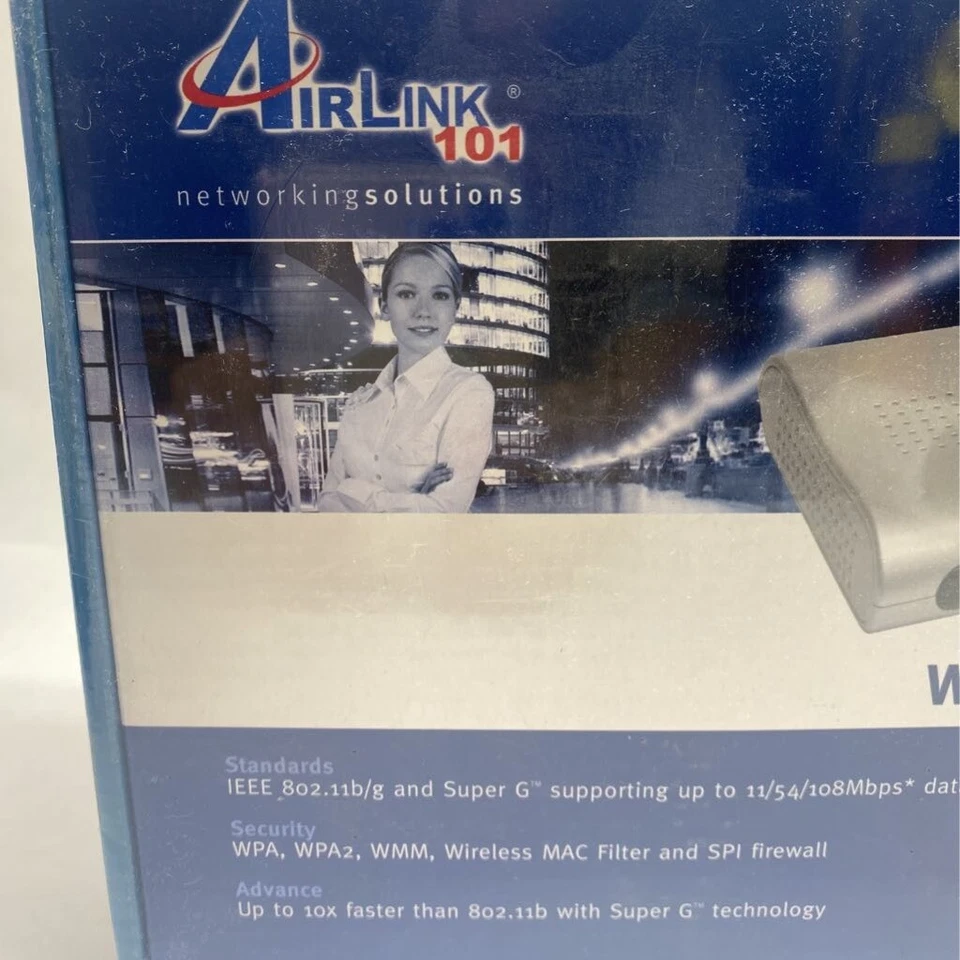 Airlink 101 Super G Wireless Router Gray 802.11a 4 Ports AR430W 108 Mbps New - Image 2 of 4