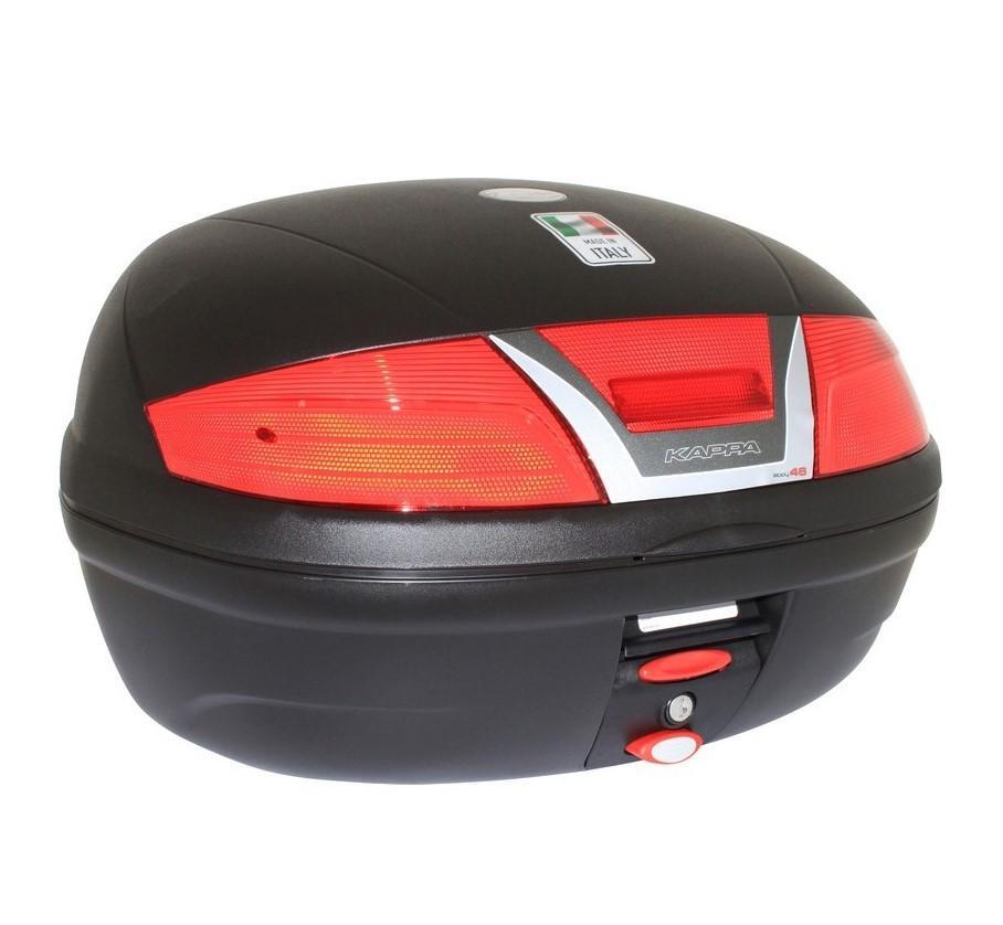Top case moto Kappa K46NT étanche 46 litres avec catadioptres fumés