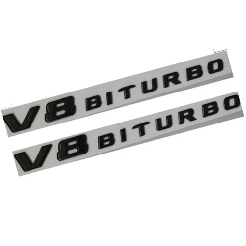 Pegatina insignia negra brillante para Mercedes-Benz S63S AMG V8 BITURBO emblemas - Imagen 3 de 4