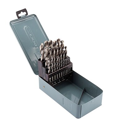 New 25Pcs Twist HSS Metal Drill Set Tool 1-13mm