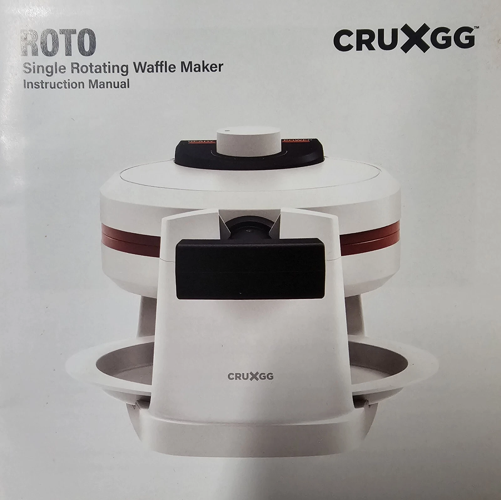 Roto Cruxgg Rotating Ceramic Nonstick Belgian Waffle Maker!