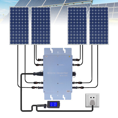 1200W WVC Balkonkraftwerk Modulwechselrichter Microinverter 4x MPP Tracker 220V