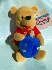 Disney Store Hanukkah Winnie the Pooh 8" Bean Bag Plush with Free Shipping