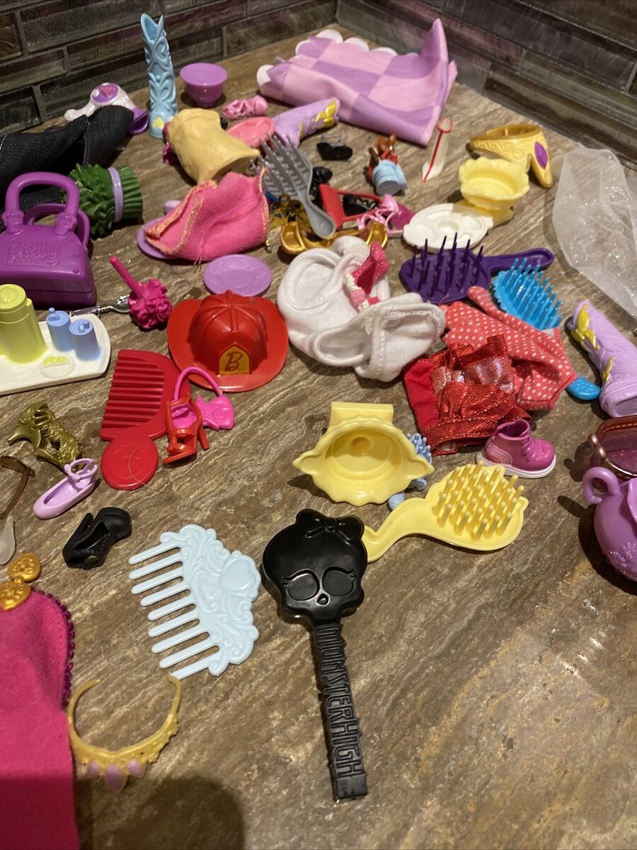 Barbie Doll Polly Pocket Monster High Accessories Lot Miscellaneous & More