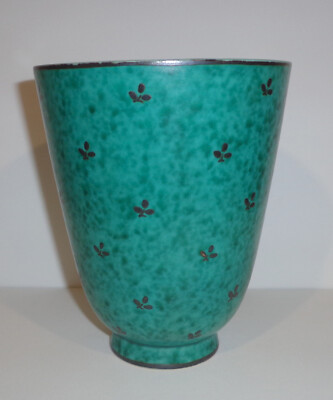 VINTAGE ART DECO POTTERY VASE GUSTAVSBERG ARGENTA WILHELM KAGE SWEDEN 1930s RARE
