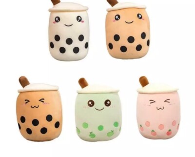 Boba Stofftier Plüschkissen Weiches lebensechtes Bubble Pearl Milk Tea Cartoon
