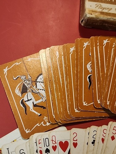Vintage Knight Arrco Tom Thumb Junior Size Playing Cards Complete Deck 2 Joker - Picture 4 of 8