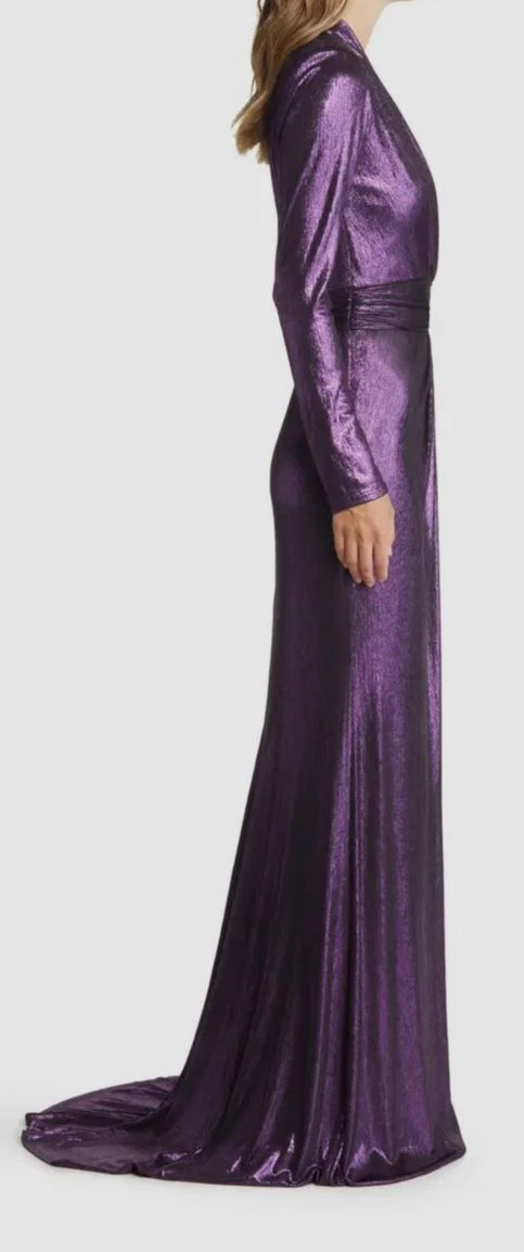Long sleeve hotsell metallic gown