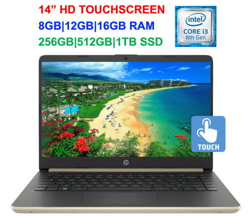 2019 HP 14"-Touchscreen-Laptop i3-8145U (i5-7200U), 3,9 GHz, 16 GB RAM & 1 TB SSD - Bild 1 von 6