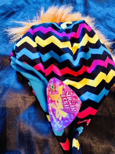 Mohawk Hat/Cap/Beanie Colorful Fun Winter Snowboard Ski Youth Pom Poms Fleece - Picture 2 of 3
