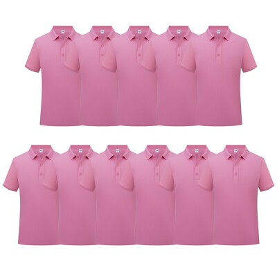 11Pack Mens Casual Soft Cotton Polo T Shirt Dri-Fit Short Sleeve for Sports Golf