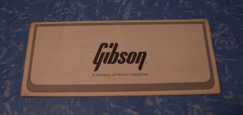 Vintage 1980s Gibson warranty Card THE S.G. Deluxe