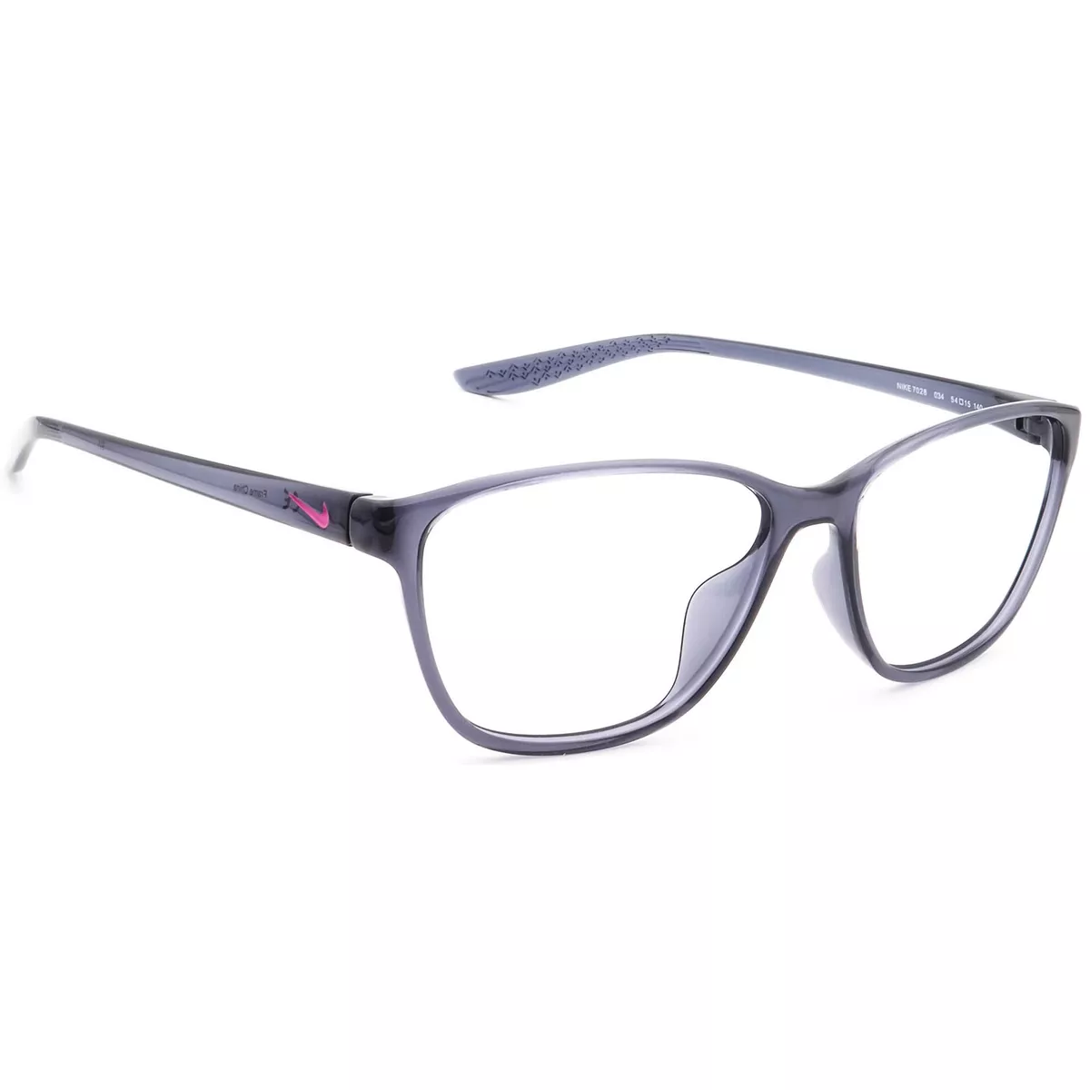 Nike Women s Eyeglasses 7028 034 Transparent Blue Cat Eye Frame 54