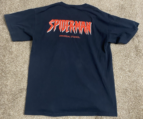 Vtg Spiderman Comics Marvel Universal Studios Black Medium Graphic T Shirt Y2K - Picture 6 of 6