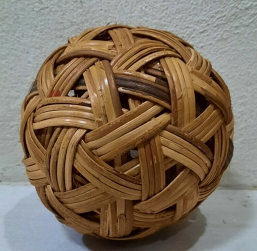 1Pc of Sepak Takraw Thai Rattan Balls Sport Kick Handmade style Home Decor - Picture 4 of 12