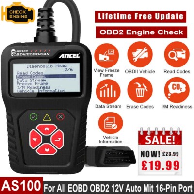ANCEL AS100 Profi KFZ Fehlercode Lesegerät OBD2 Diagnosegerät Auto OBD Scanner 