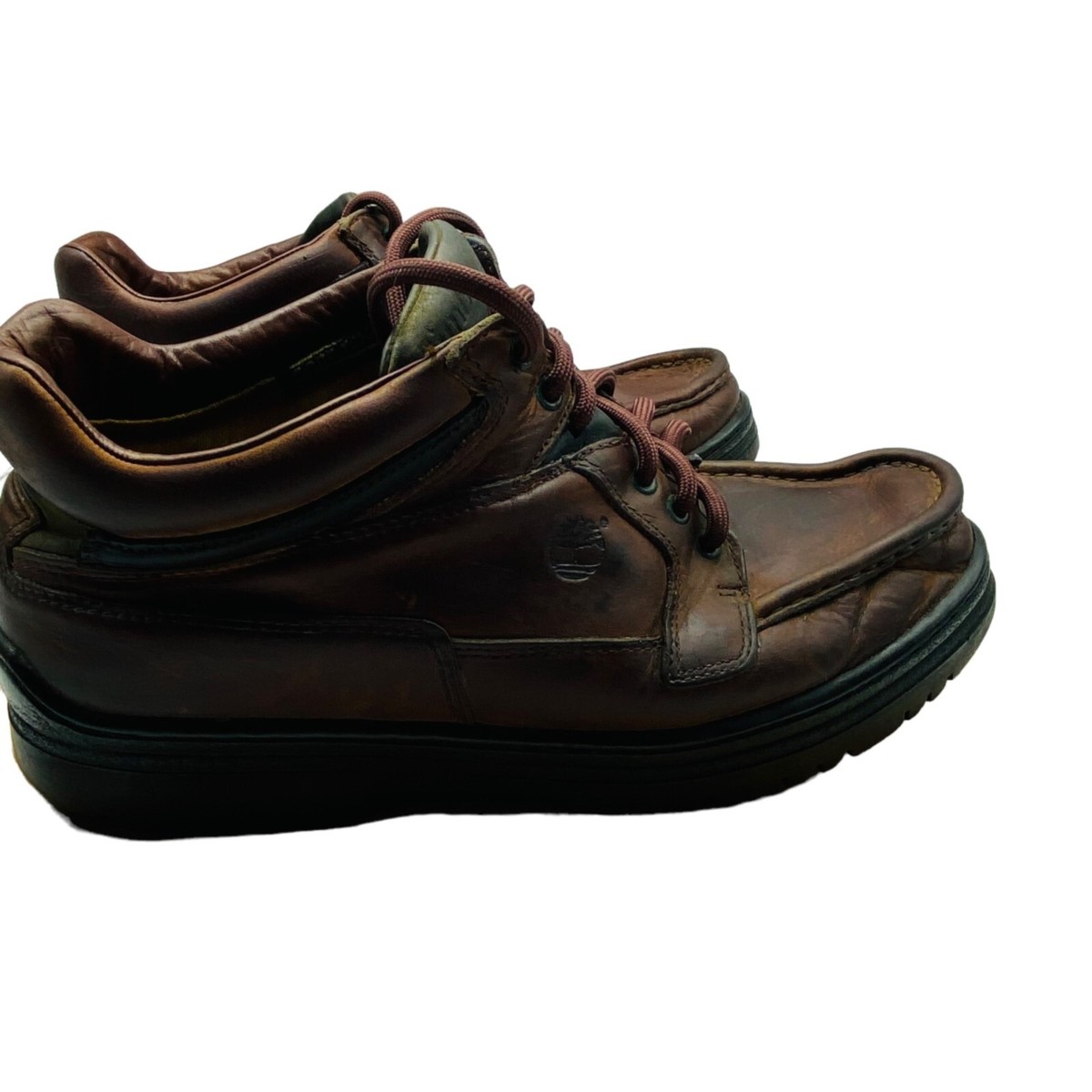 Vintage Timberland Men Size 7 Brown Leather Ankle Hiking  display picture 1