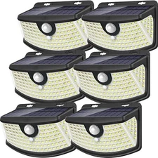 Solar Motion Sensor Lights 120 LEDs with Lights Reflector,270° Wide Angle, IP65