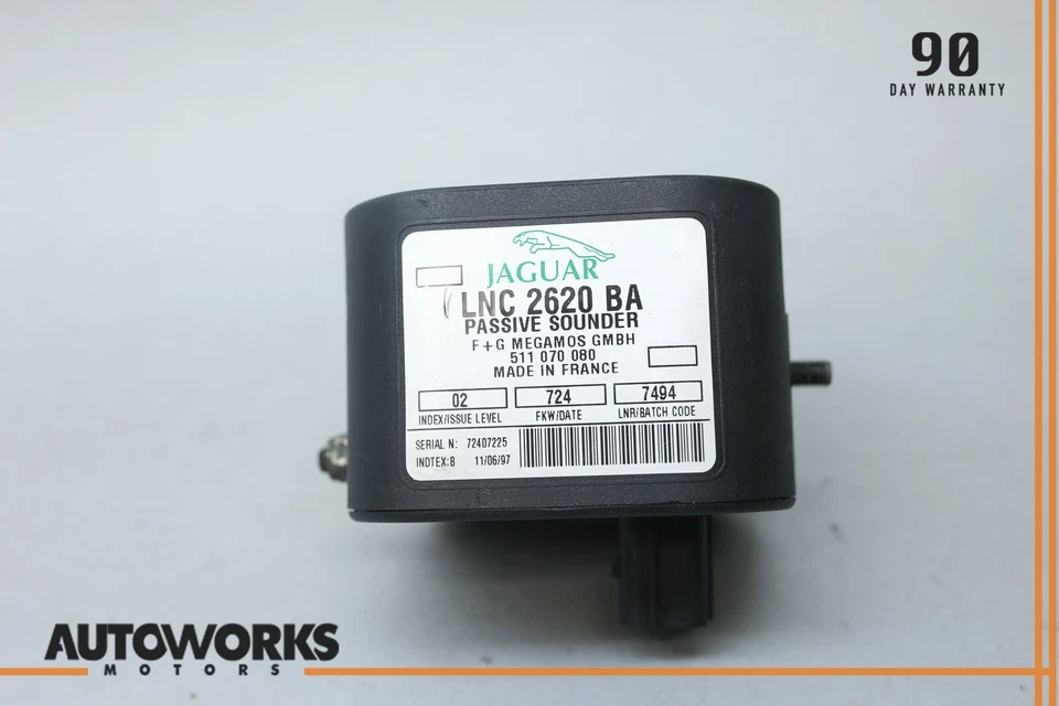 98-03 Jaguar XJ8 X308 XK8 X100 alarma de seguridad sirena bocina sonda LNC2620BA OEM Foto 4 de 4