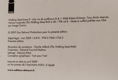 EO WALKING DEAD TOME 8 - EDITION ORIGINALE - ETAT NEUF - Picture 2 of 2