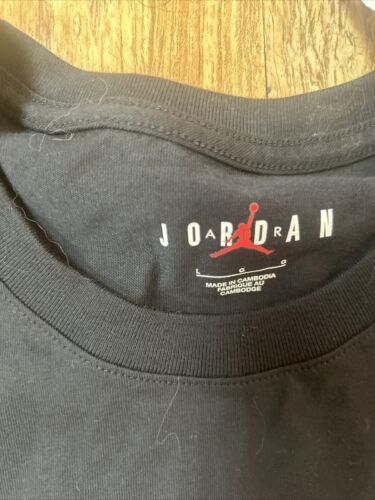 JORDAN Flight Championship Rings SS Black Tee Shirt Mens Large - Picture 3 of 5