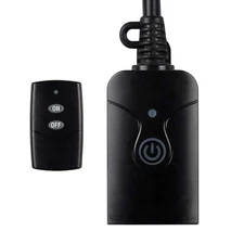 Outdoor Indoor Wireless Remote Control 3-Prong Outlet Weatherproof Heavy Duty 15