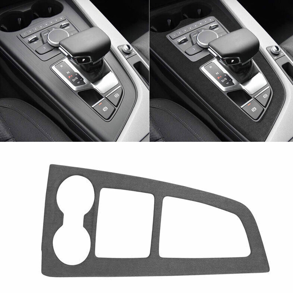For Audi A4 A5 2017-2022 Black Alcantara Middle Console Gear Shift