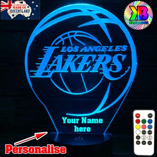 LOS ANGELES LA LAKERS BASKETBALL Personalised 3D LED Night Light 7 Colour Lamp - Picture 6 of 15