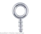 EMBEDDABLE FIREABLE SILVER JUMP RING EYELET & PEG 4mm x 2mm FOR PMC & ART CLAY