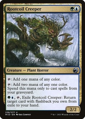 Rootcoil Creeper NonFoil Innistrad: Midnight Hunt 238 NM MTG