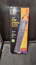 NEW Tech Solutions 7 Outlets Surge Protector with phone / fax protection