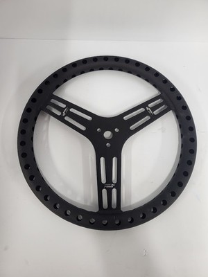 Longacre 52-56867 3-Spoke Flat Uncoated Drilled 15'' Steering Wheel