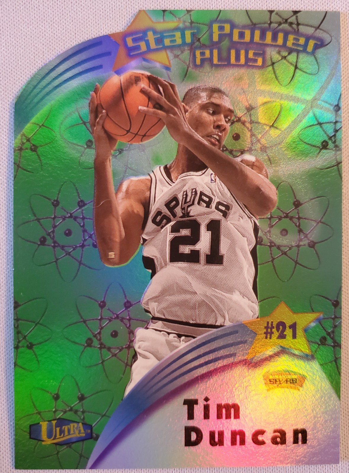1997-98 Ultra Star Power PLUS #18 Tim Duncan Rookie Die Cut Insert HOF Spurs