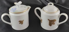 Georges Briard Creamer & Sugar Jar Set Bumble Bee Originial & Alternate Lid