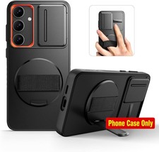 Case for Samsung Galaxy S24 Plus, 360 Rotatable Phone Grip, Invisible Kickstand