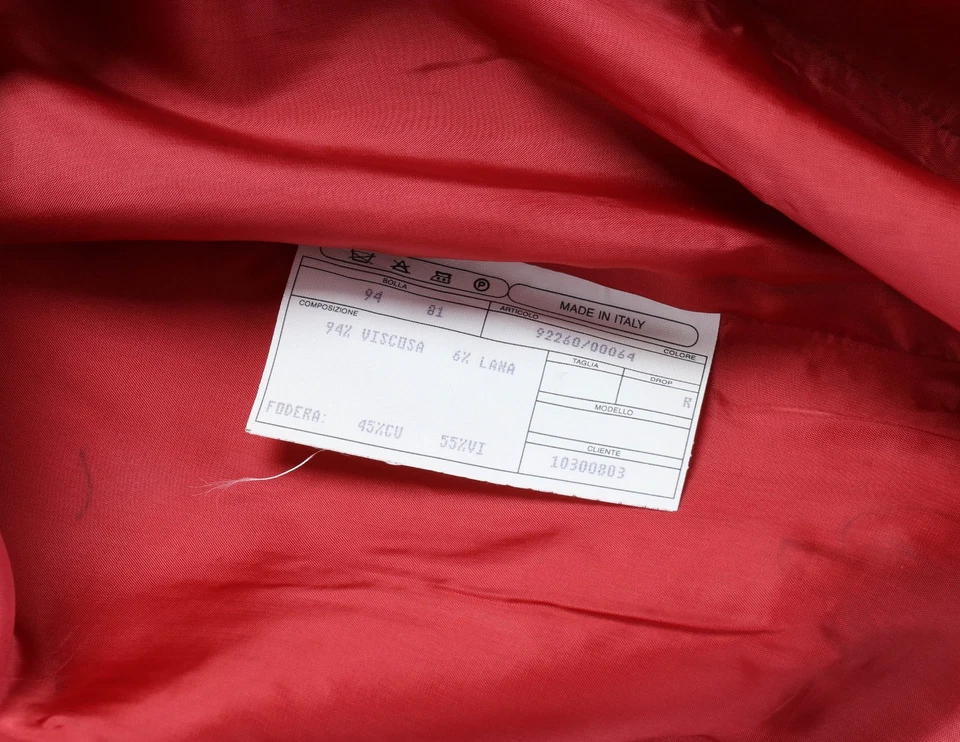 NUEVO CON ETIQUETAS CHALECO ISAIA Napoli rojo viscosa lana rojo hecho a mano lujo Italia 50 Foto 4 de 4